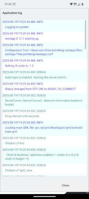 NextApp Android LogView